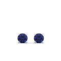 Classic Round Tanzanite Prong Stud Earrings
