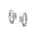 Oval Lab Diamond Huggie Hoop Earrings