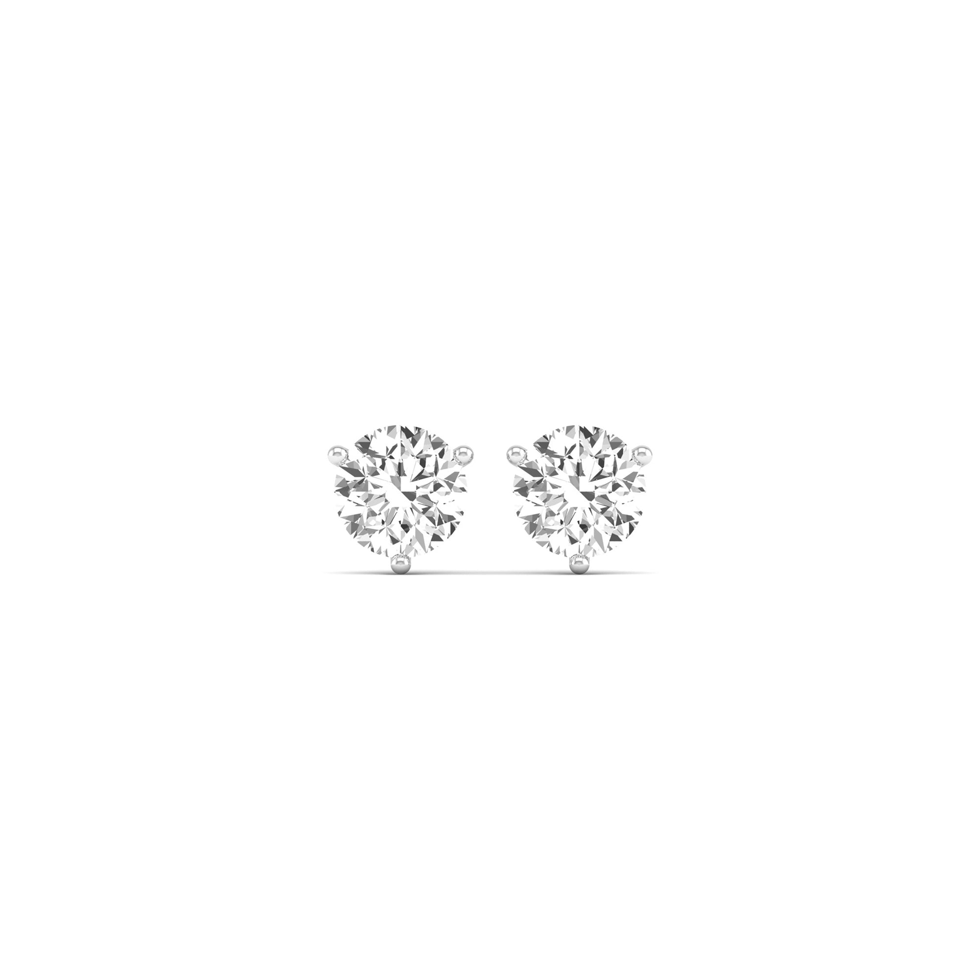 Round 3-Prong Martini Diamond Studs