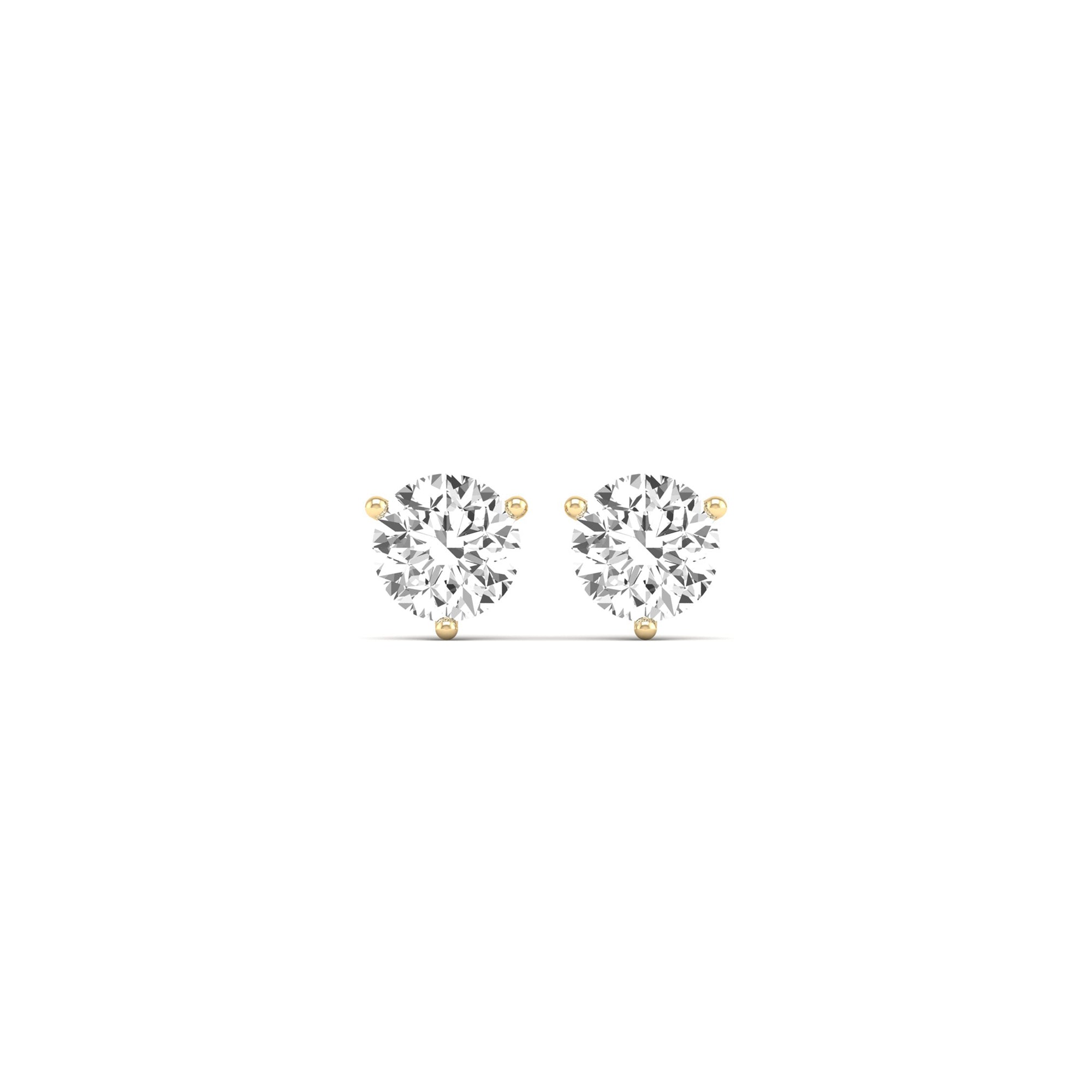 Round 3-Prong Martini Lab Diamond Studs
