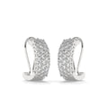Triple Row Lab Diamond Lever Back Earrings