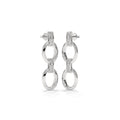 Oval Link Lab Diamond Dangle Earrings