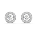 Halo Dancing Diamond Stud Earrings