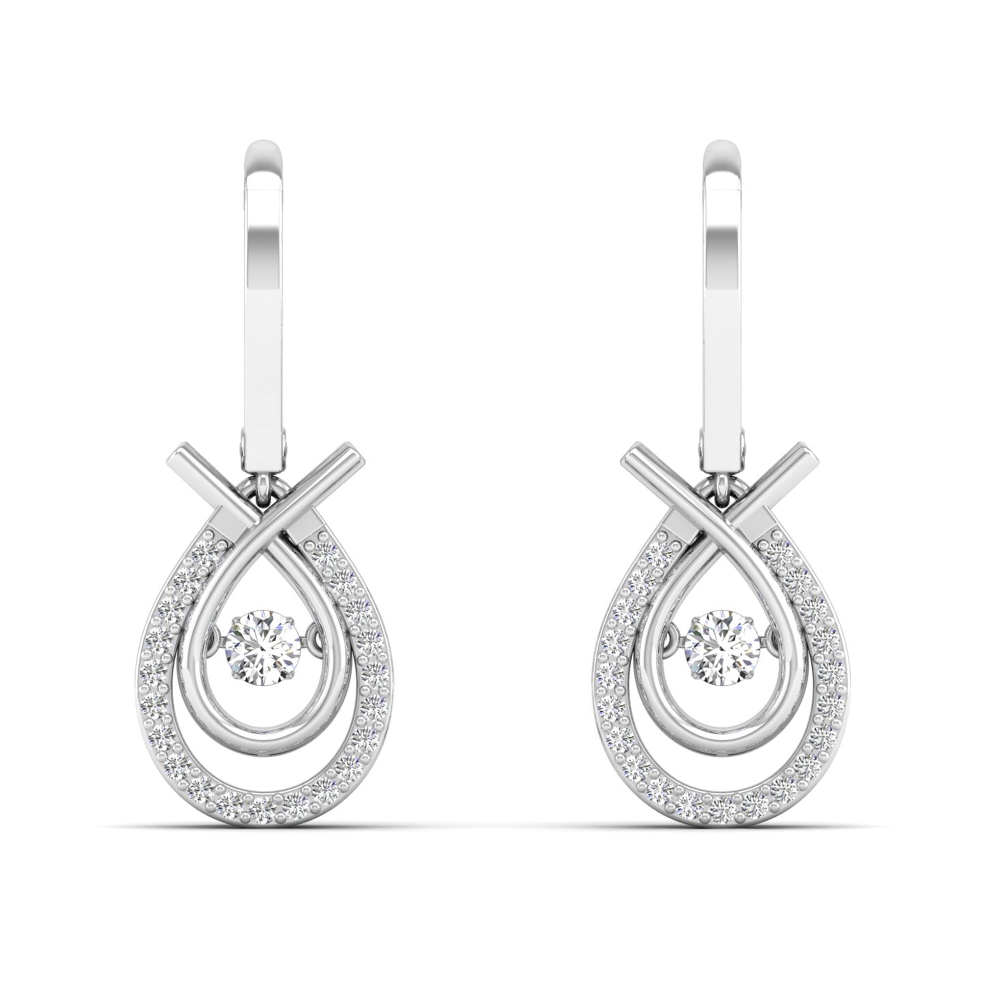Erica Drop Dancing Diamond Dangle Earrings