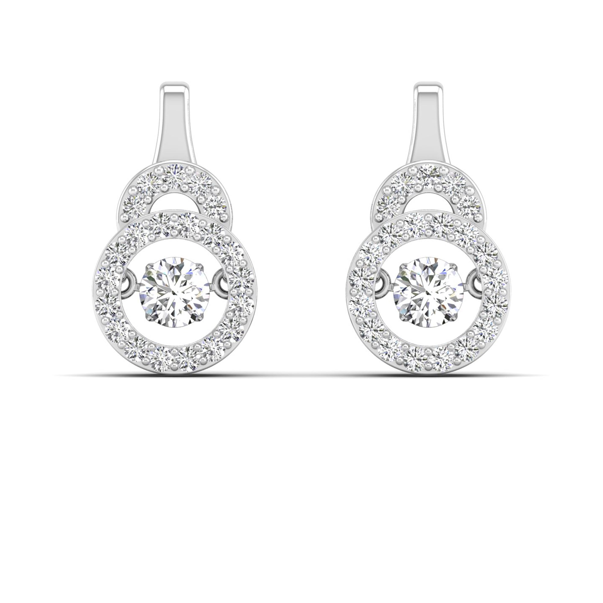 Door Knocker Drop Dancing Diamond Earrings