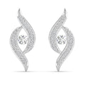 Cyclone Dancing Diamond Stud Earrings