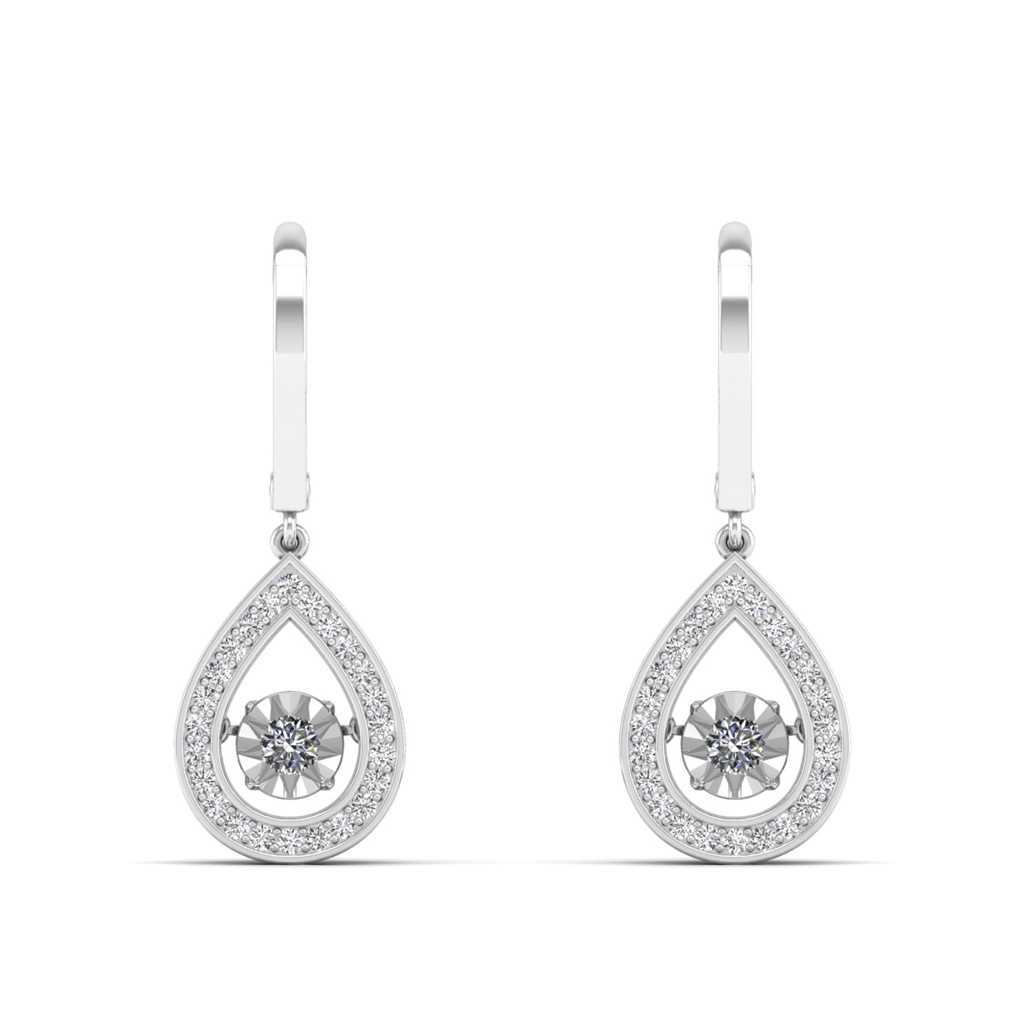 Pear Shaped Miracle Dangle Dancing Earrings