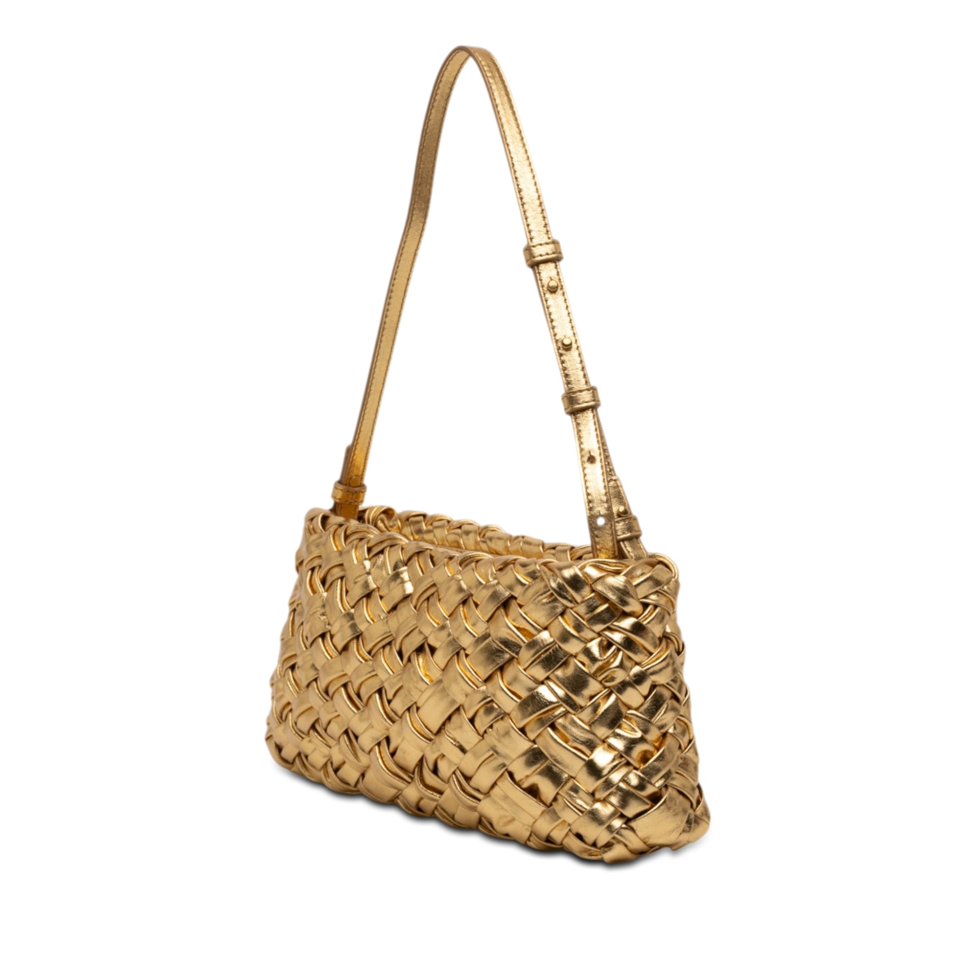 Metallic Lambskin Intrecciato Kalimero Cha Cha Shoulder Bag