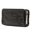 Studded Leather Clasp Clutch