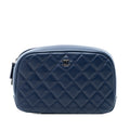 Large Quilted Lambskin Curvy Cosmetic Pouch