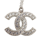 CC Brass Strass and Faux Pearl Pendant Necklace