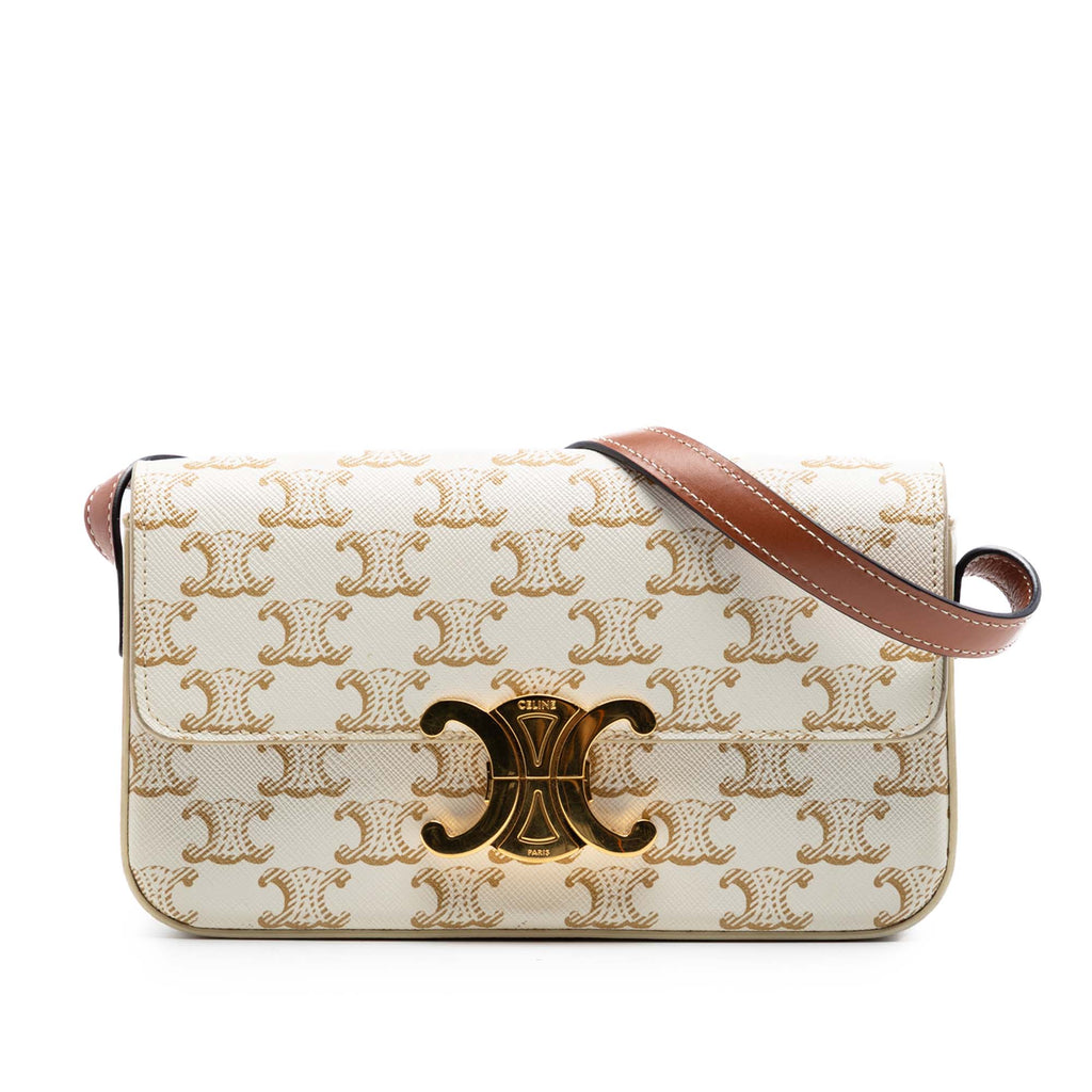 Triomphe Coated Canvas Claude Shoulder Bag