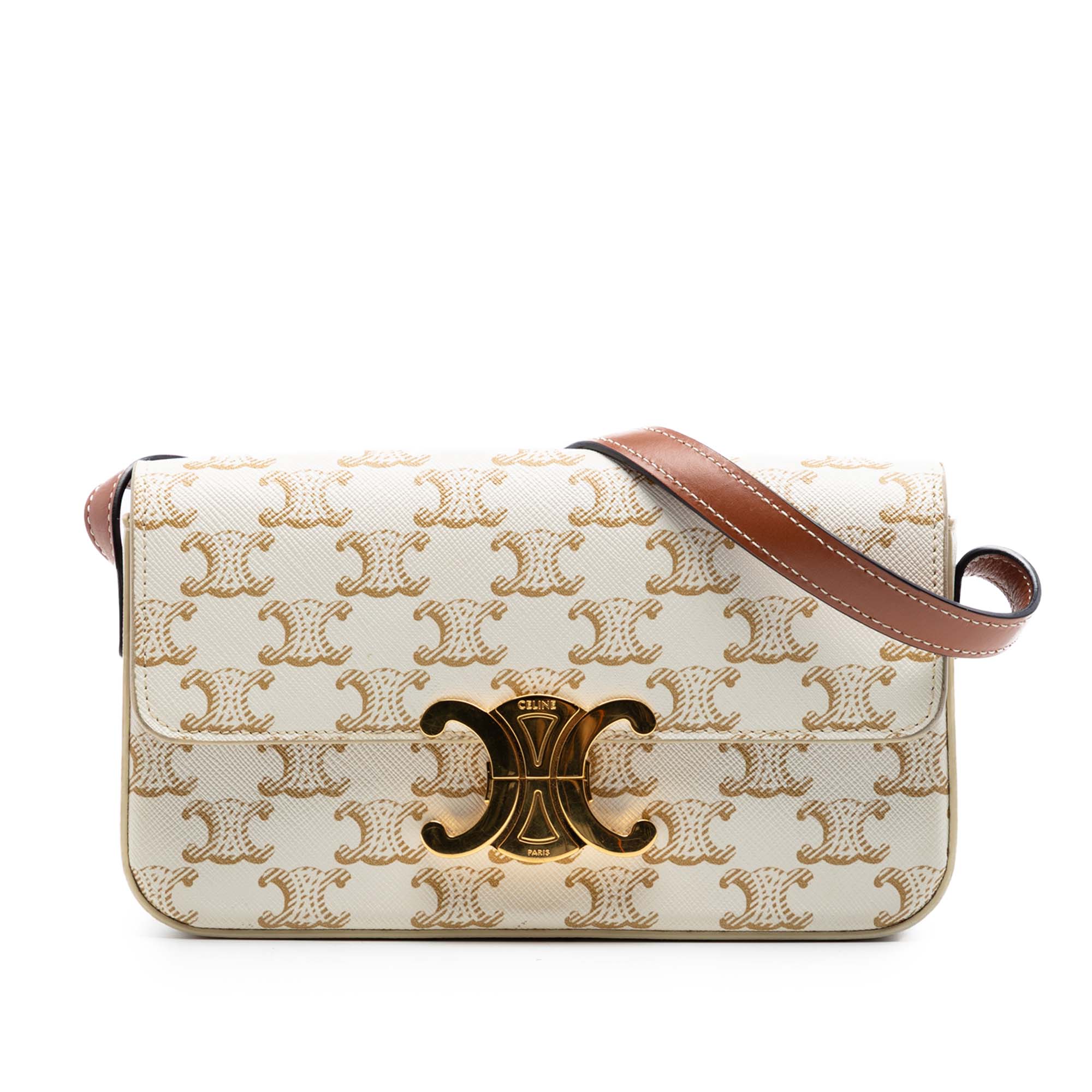 Triomphe Coated Canvas Claude Shoulder Bag