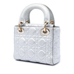 Mini Metallic Calfskin Cannage Supple Lady Dior