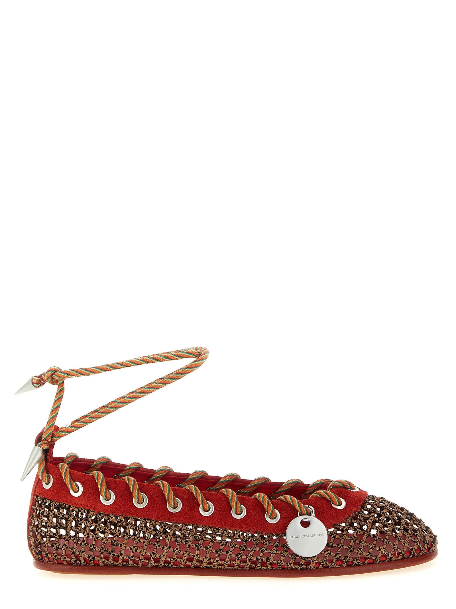 Kiko Kostadinov Reticella Ballet Flat — Red