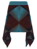 Kiko Kostadinov Ikat Argyle Jacquard Skirt — Brown
