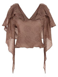 Kiko Kostadinov Plexus Blouse — Taupe