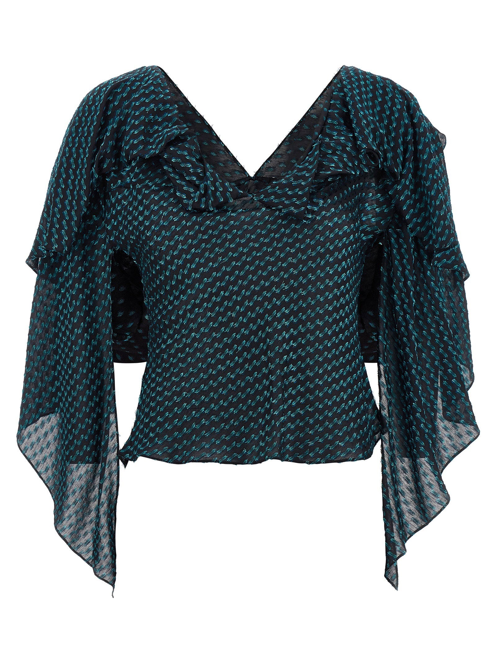 Kiko Kostadinov Plexus Blouse — Teal