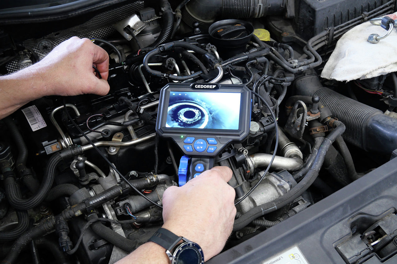 GEDORE Automotive KL-0880-10 K - Videoscopio digital con sonda flexible Ø3,9 mm