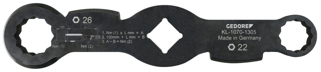 KL-1070-1305 - Llave de doble extremo, 22/26 mm (waf)