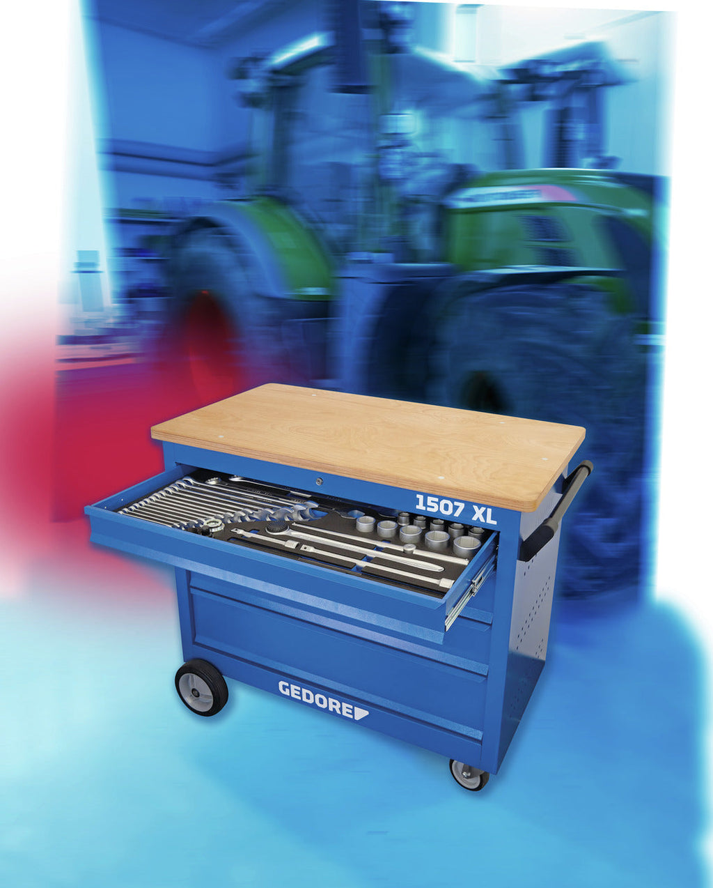 GEDORE Automotive KL-4999-820 - Carro de taller "Eje HGV"