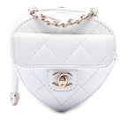 Mini Quilted Lambskin CC in Love Heart Necklace Bag