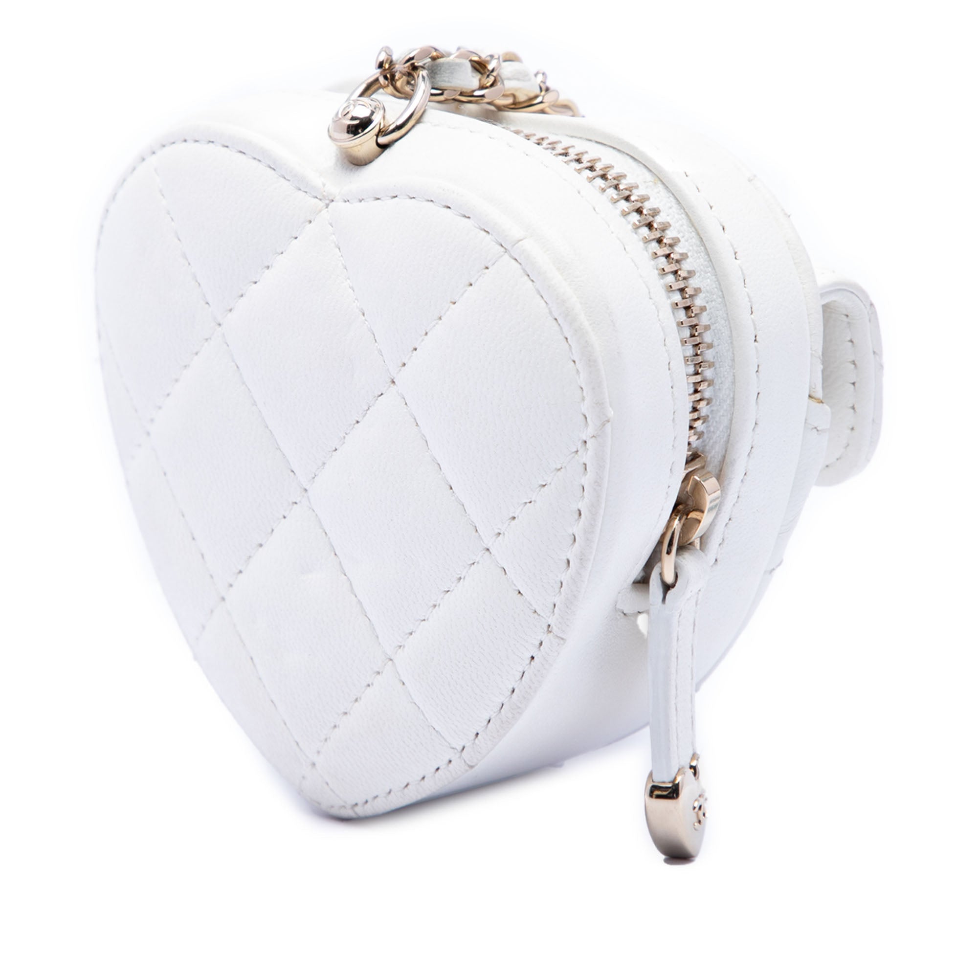 Mini Quilted Lambskin CC in Love Heart Necklace Bag
