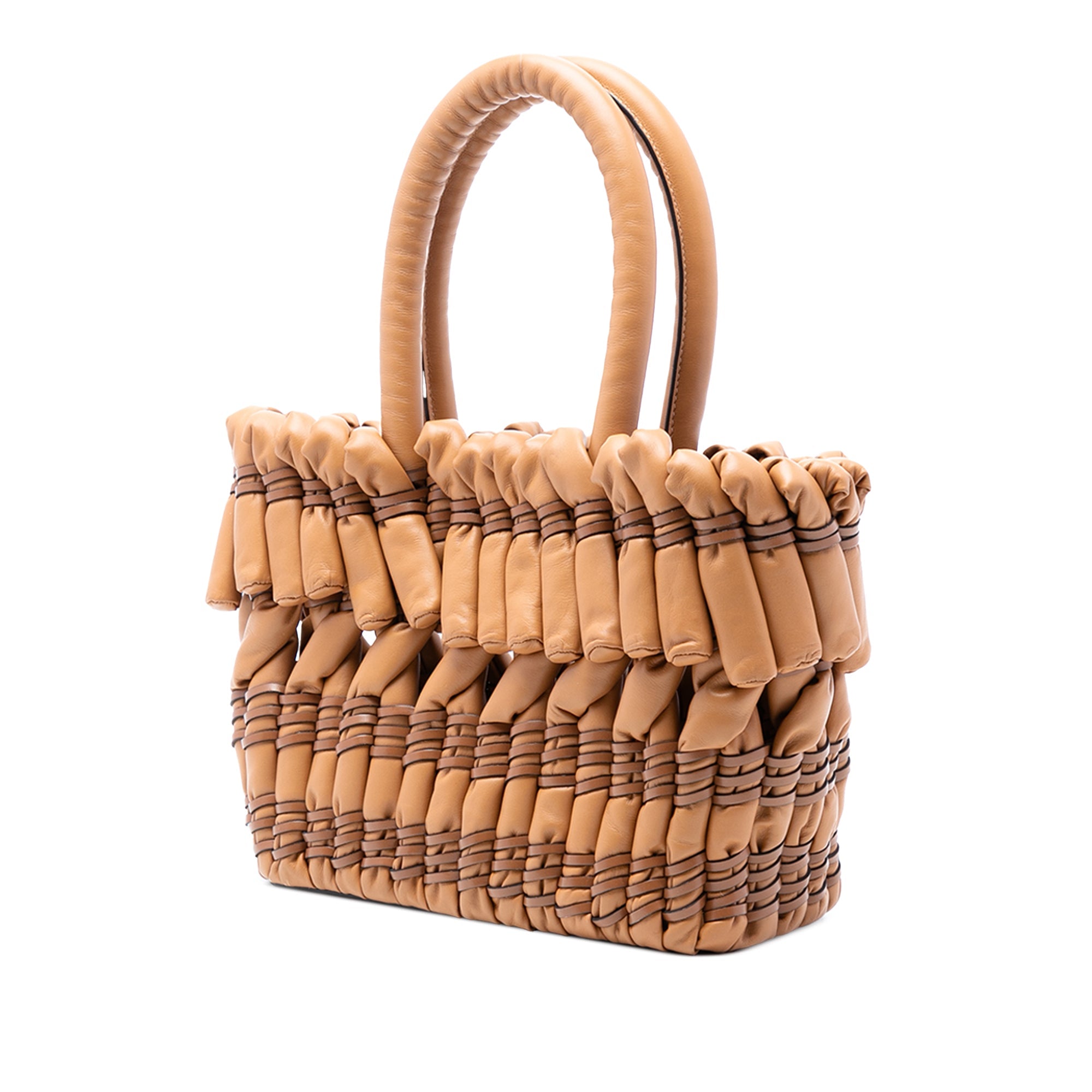 Small Nappa Tubular Basket Tote