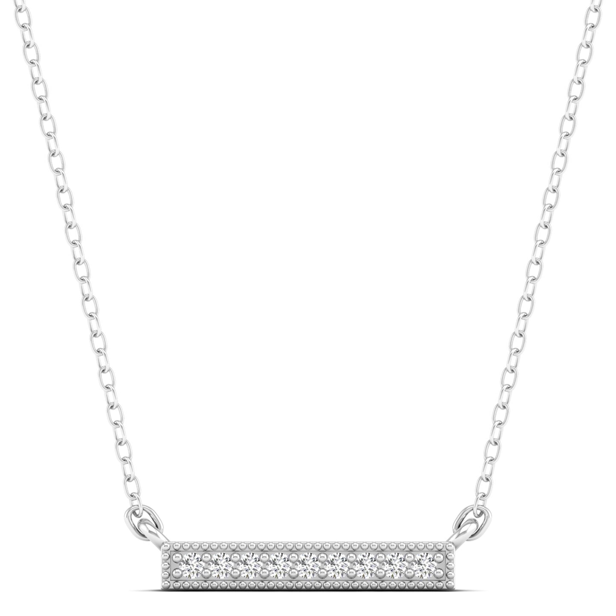 Diamond Bar Necklace