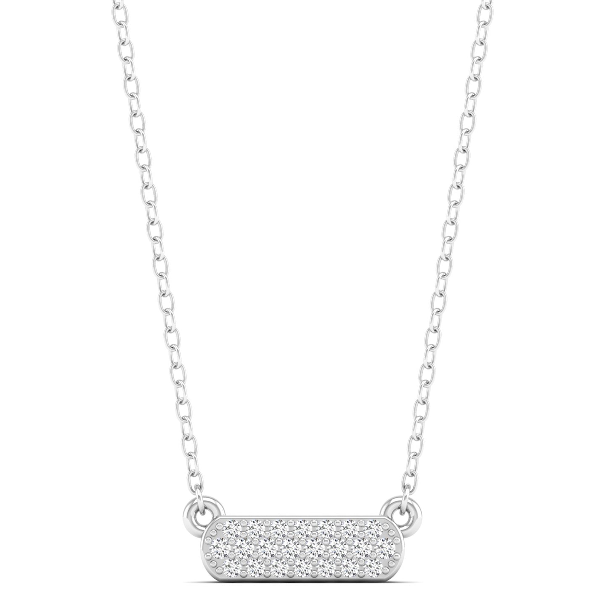 Mini Bar Pavé Diamond Necklace