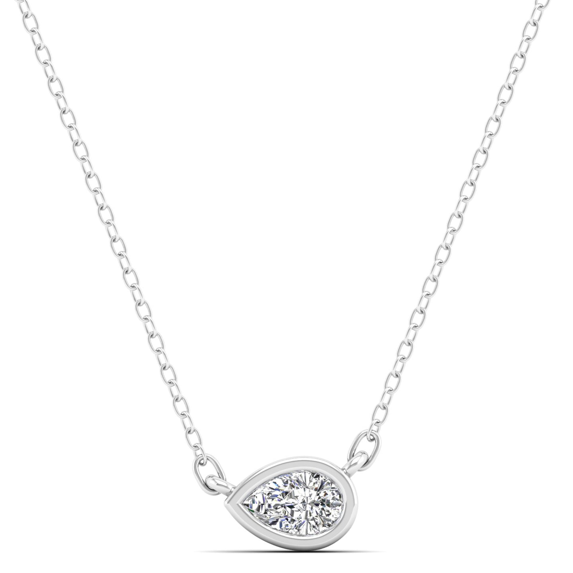 East West Bezel Lab Diamond Necklace