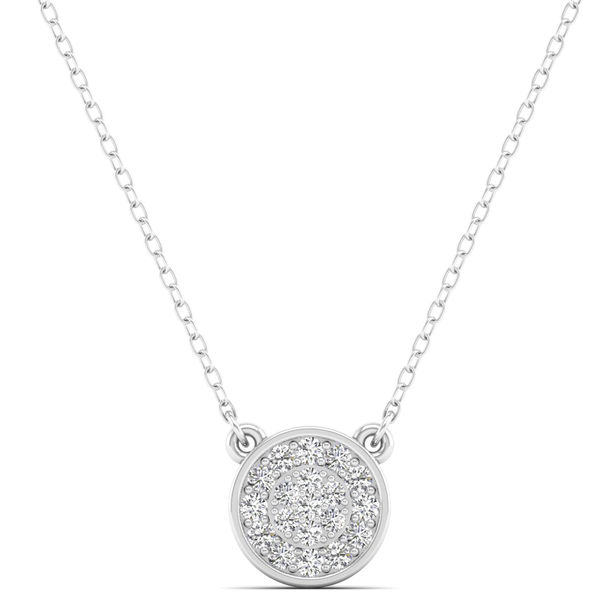 Pavé set Circle Diamond Necklace