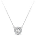 Large Halo Diamond Necklace