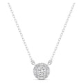 Small Halo Diamond Necklace