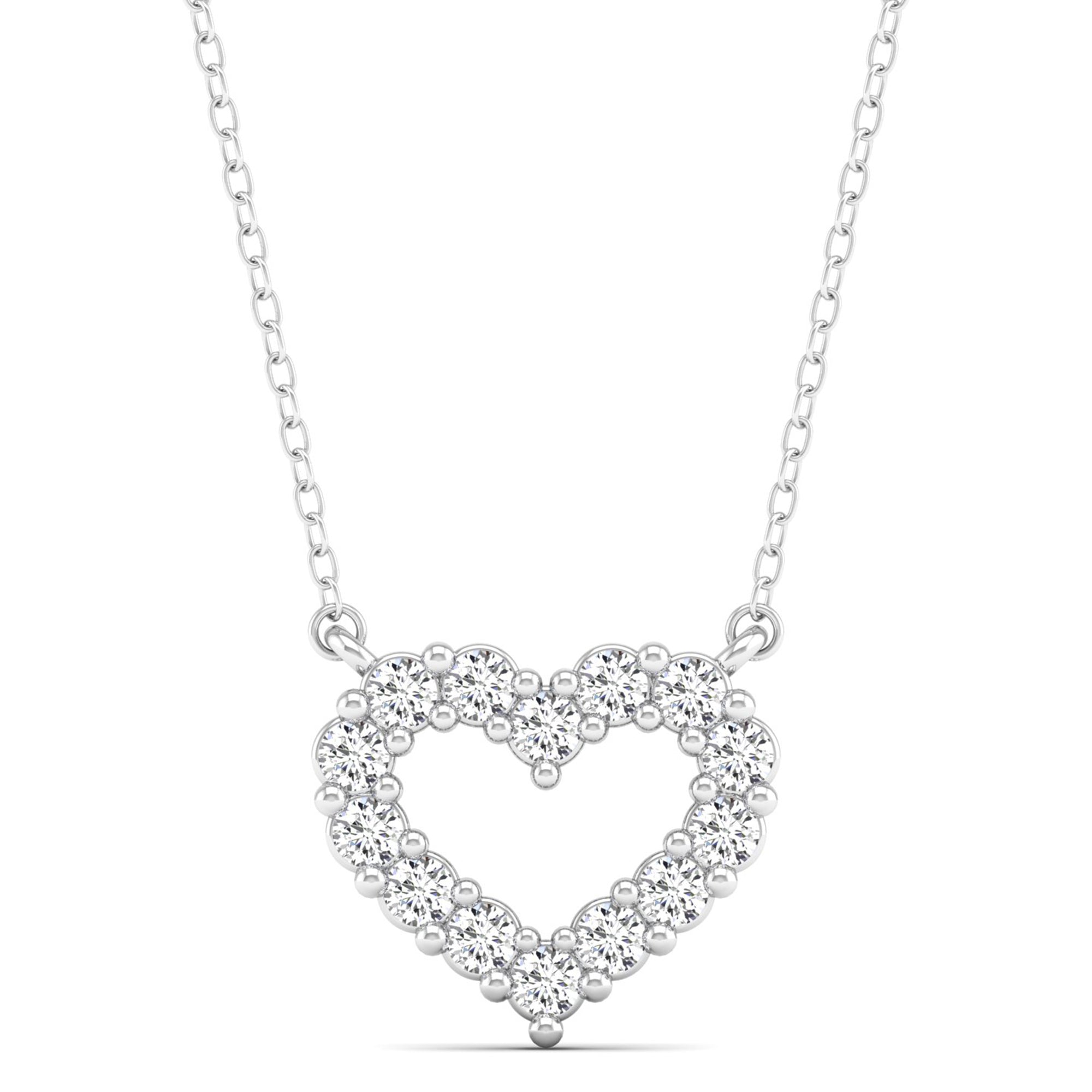 Heart Shaped Diamond Necklace