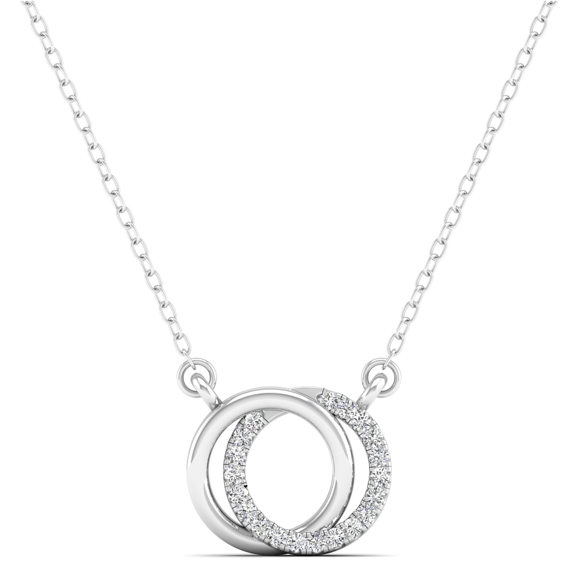 Interlocking Circle Diamond Necklace