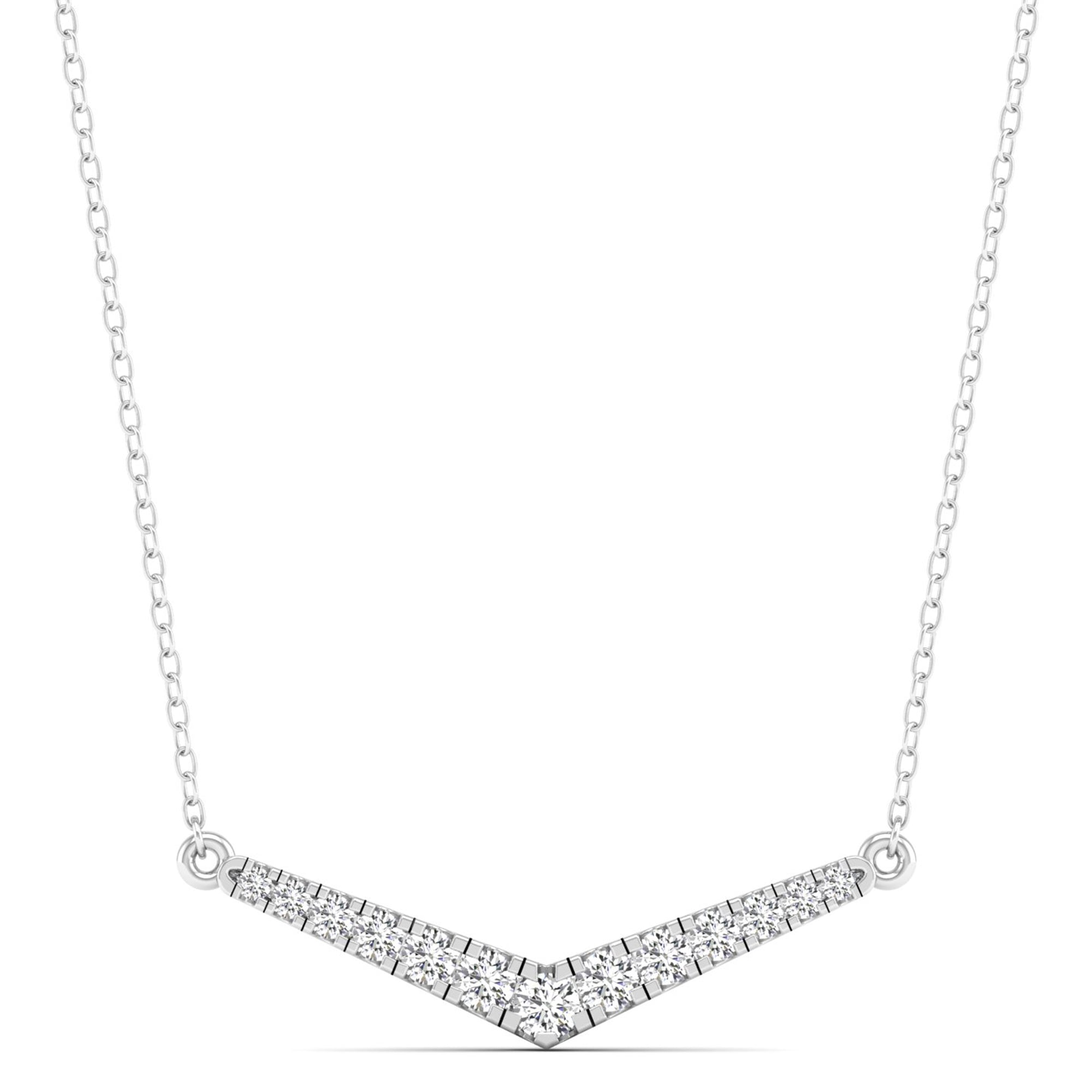 V-Shaped Diamond Necklace