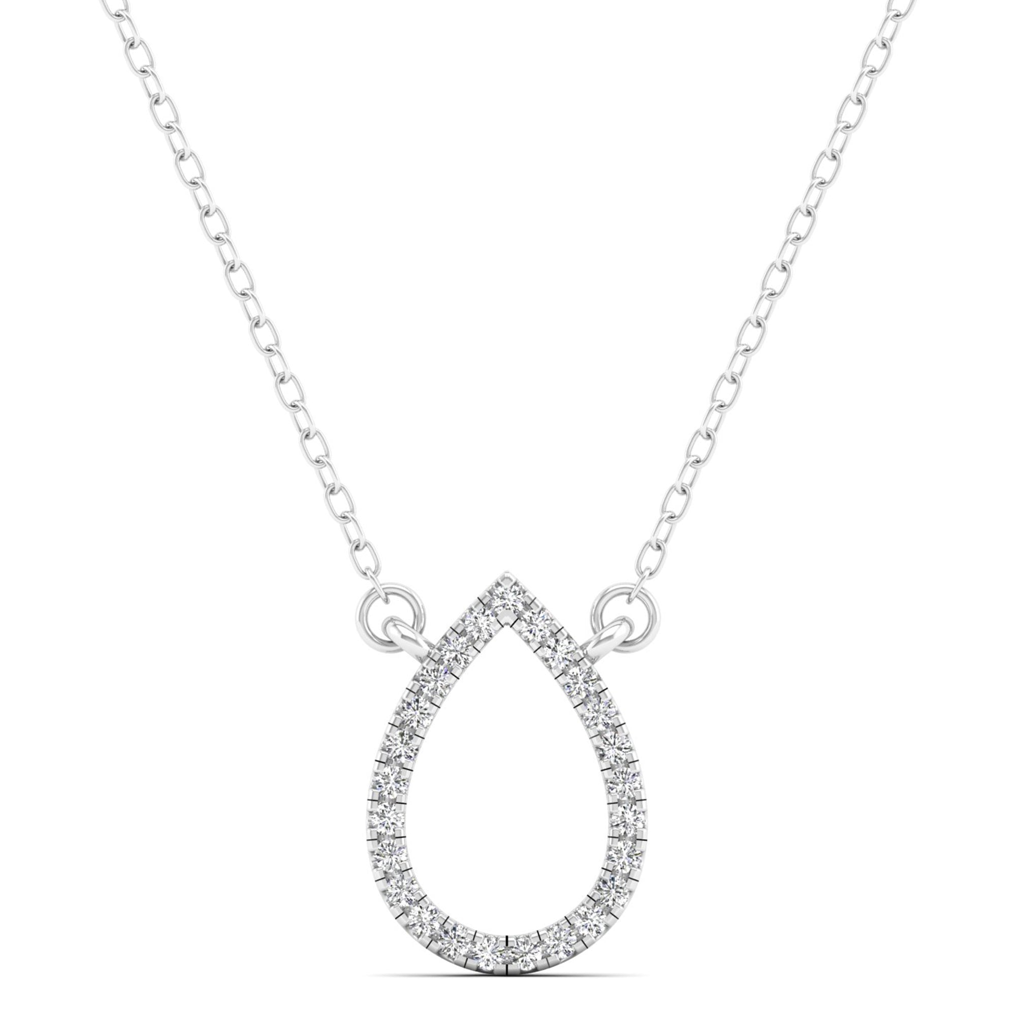Pear Shaped Teardrop Diamond Necklace