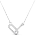 Interlocking Paperclip Diamond Necklace