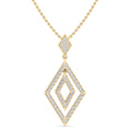 Double Row Kite-Shaped Drop Diamond Necklace