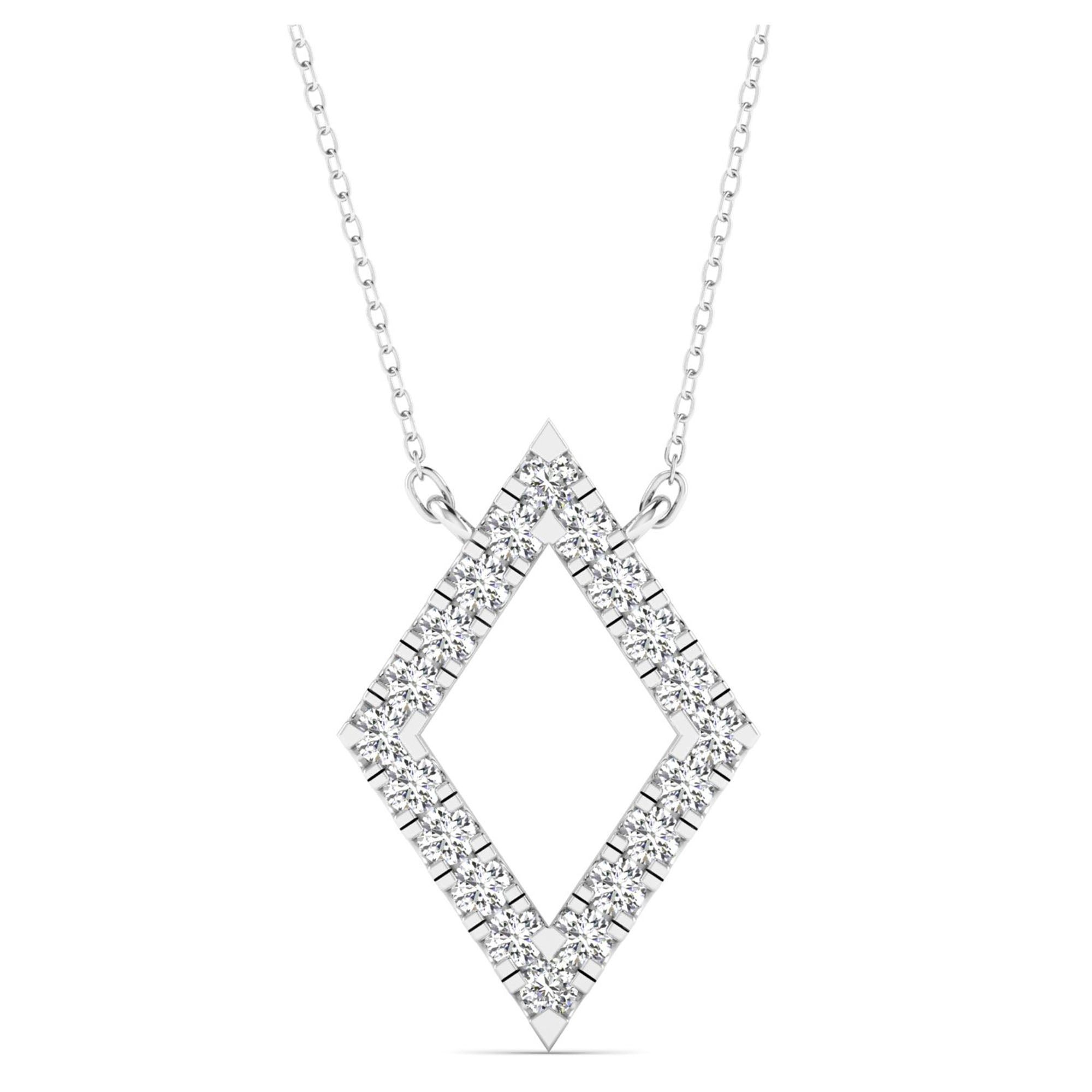Open Square Diamond Necklace