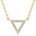 Open Triangle Diamond Necklace