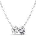 Toi et Moi Oval and Round Lab Diamond Pendant