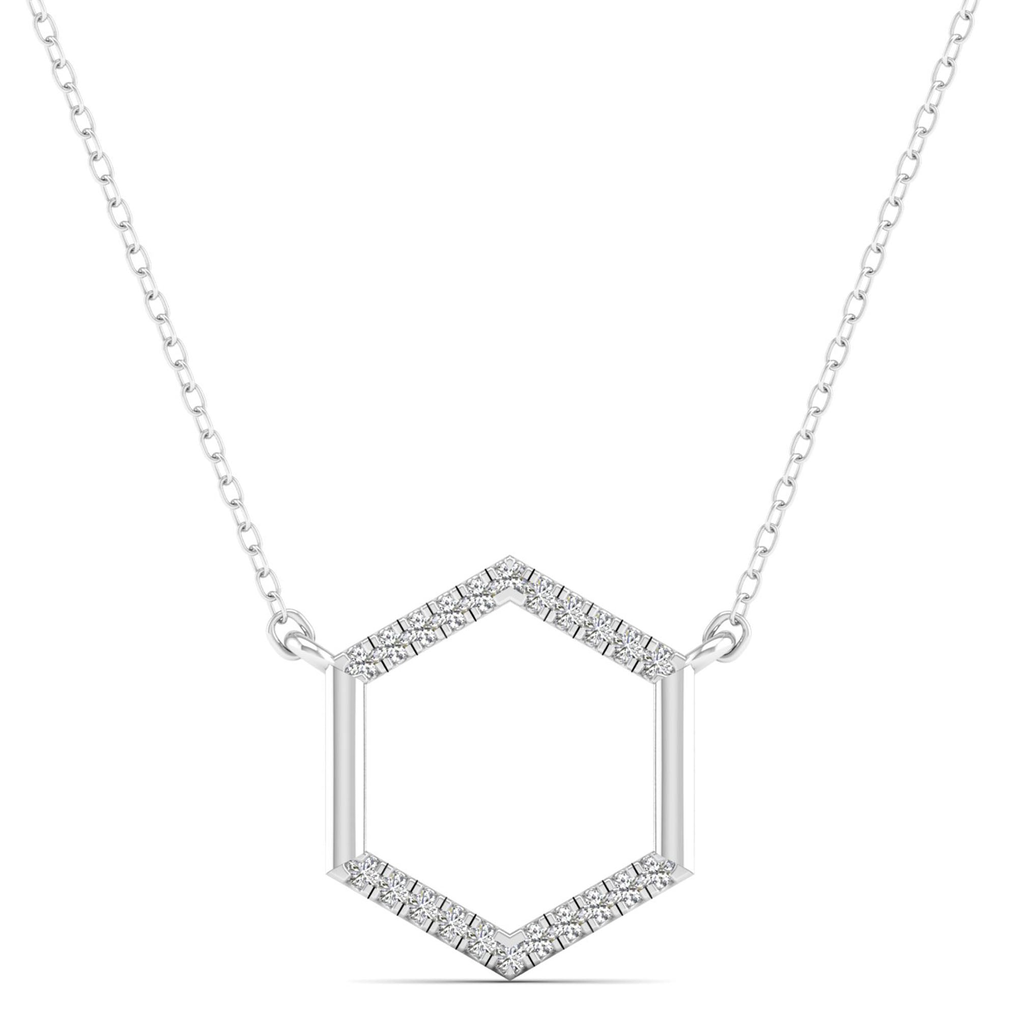 Hexagon Diamond Necklace