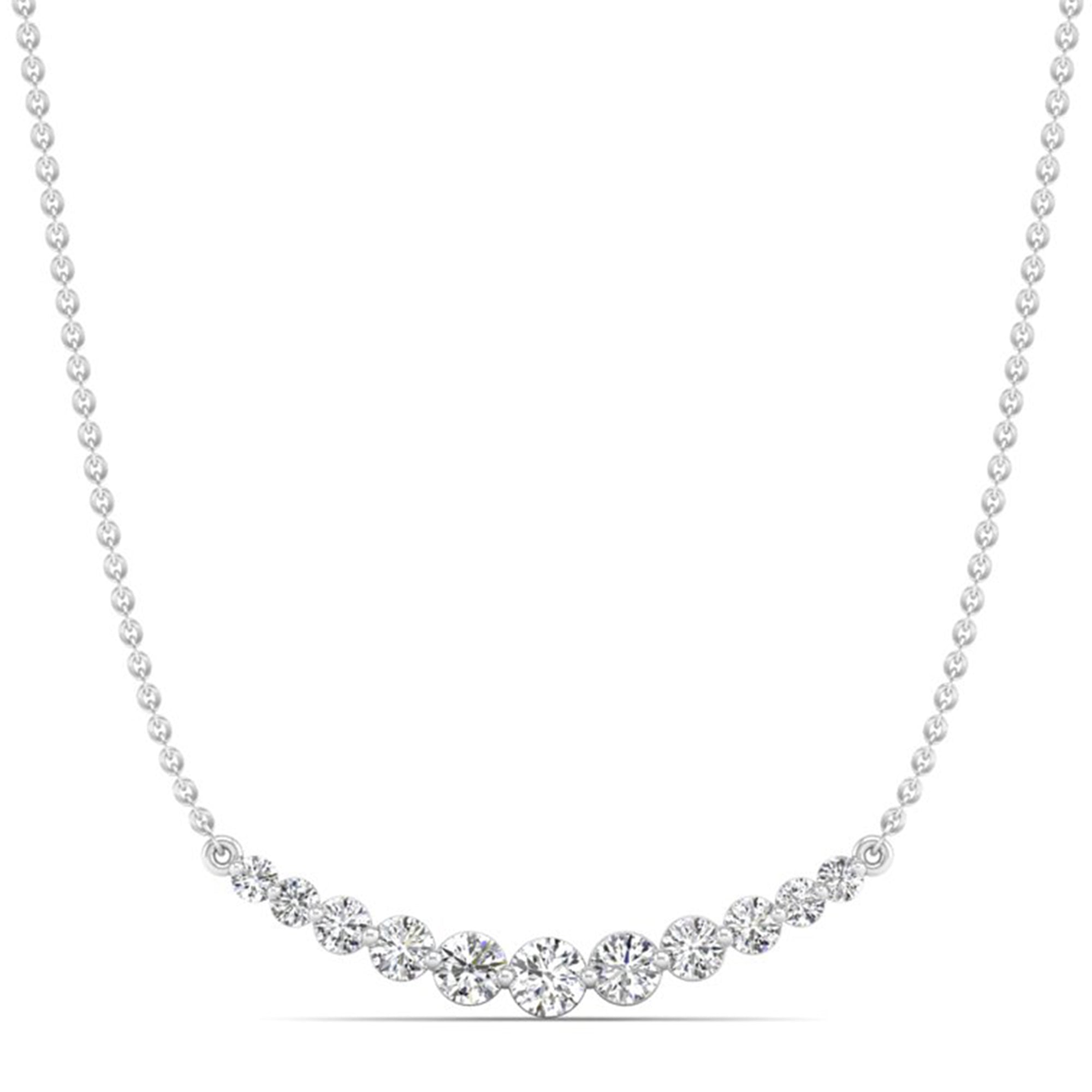 Lab Diamond Smile Necklace