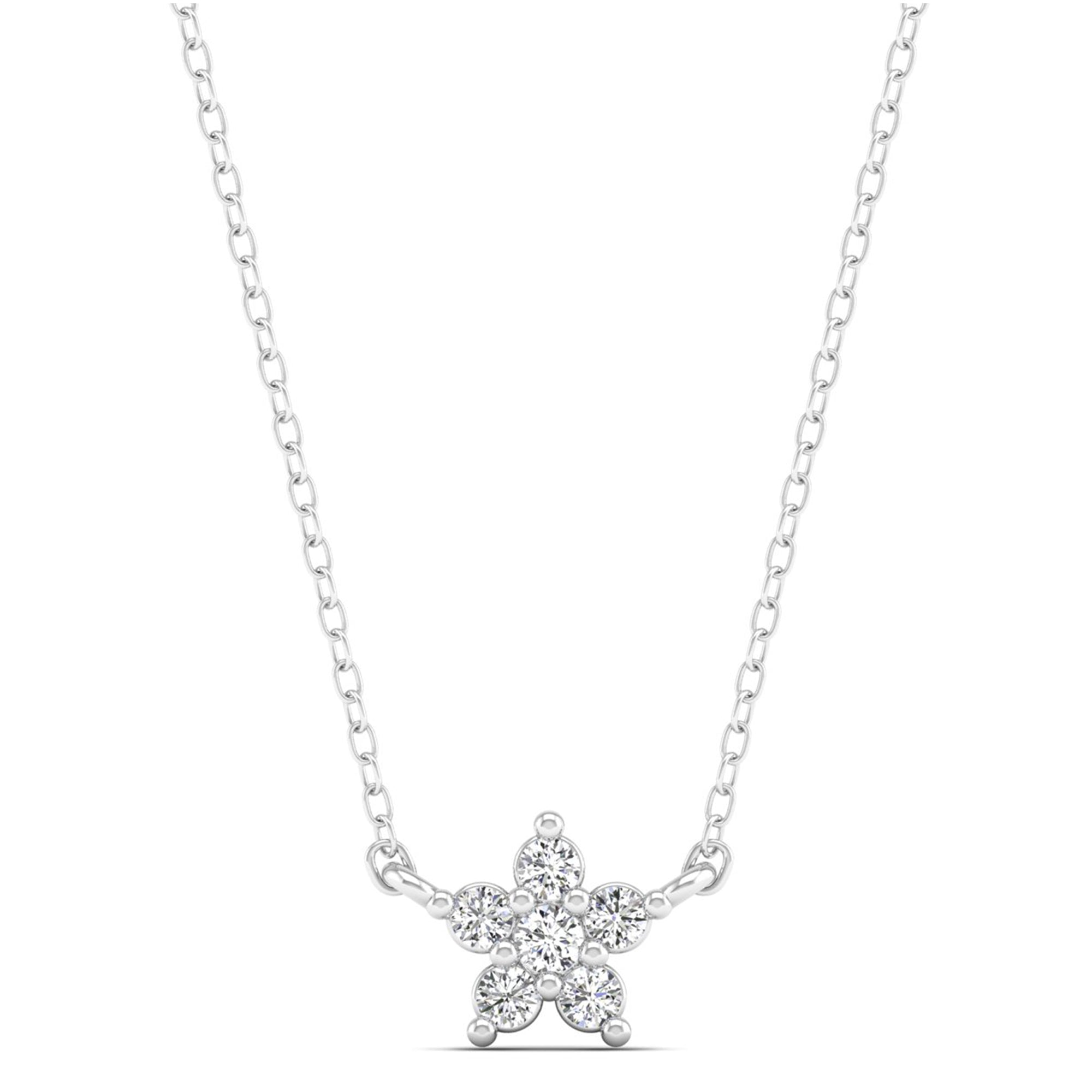 6 Stone Star Diamond Necklace