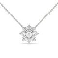 Sunflower Lab Diamond Cluster Necklace