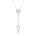 Arrow Lariat Drop Dancing Diamond Necklace