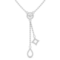 Split Lariat Drop Dancing Diamond Y Necklace