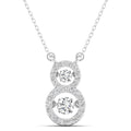 Stacked Halo Dancing Diamond Necklace